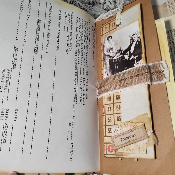 Vintage French Tapestry Junk Journal - Picture 9 of 17